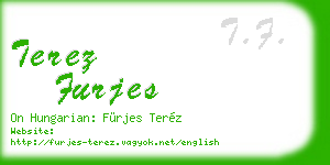 terez furjes business card